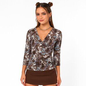 Y2K Floral Blouse